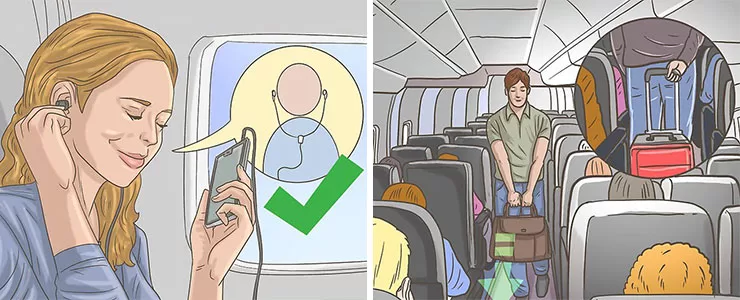 رعایت رفتار مناسب در هواپیما