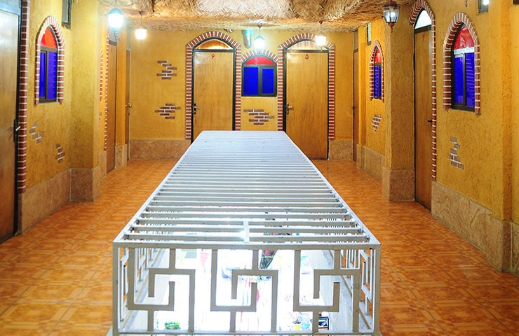 راهرو اتاق ها مهمانپذیر حیدری شیراز