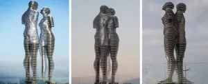مجسمه ی علی و نینو باتومی، سمبل عشق در پارک میراکل