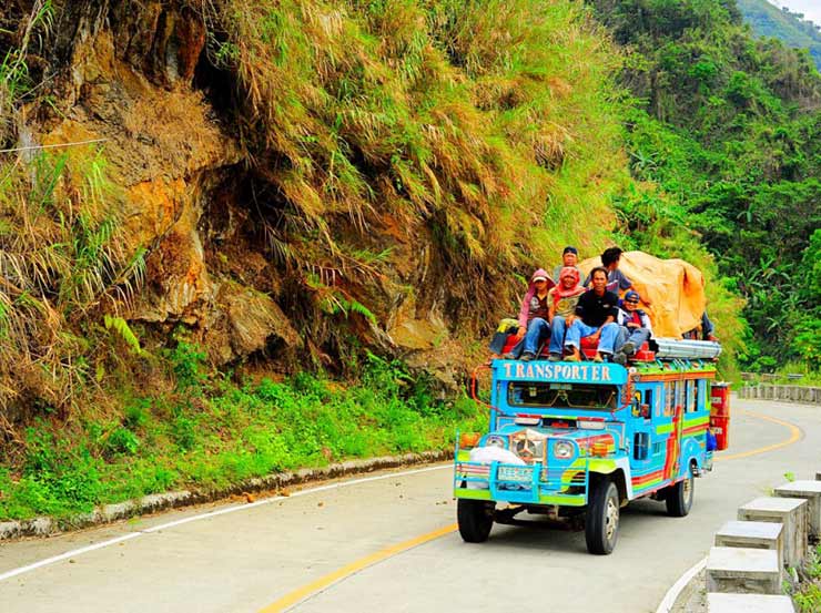 Ride “top-load” on a jeepney