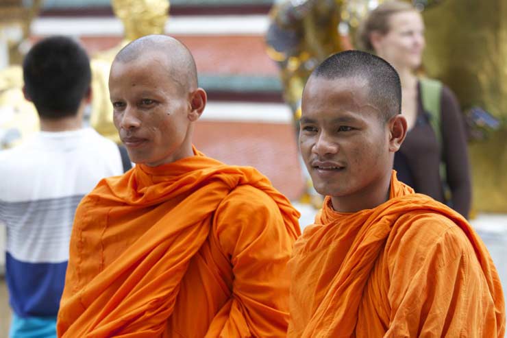 Two young monks in Thailand