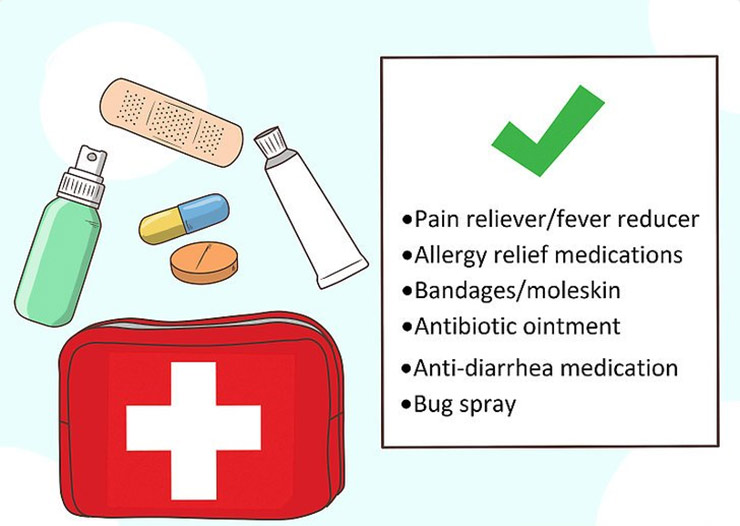 Have a first aid kit with the basics