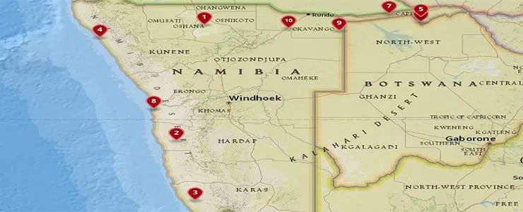 10 پارک ملی زیبای نامیبیا