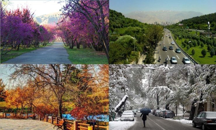 تهران در چهار فصل سال