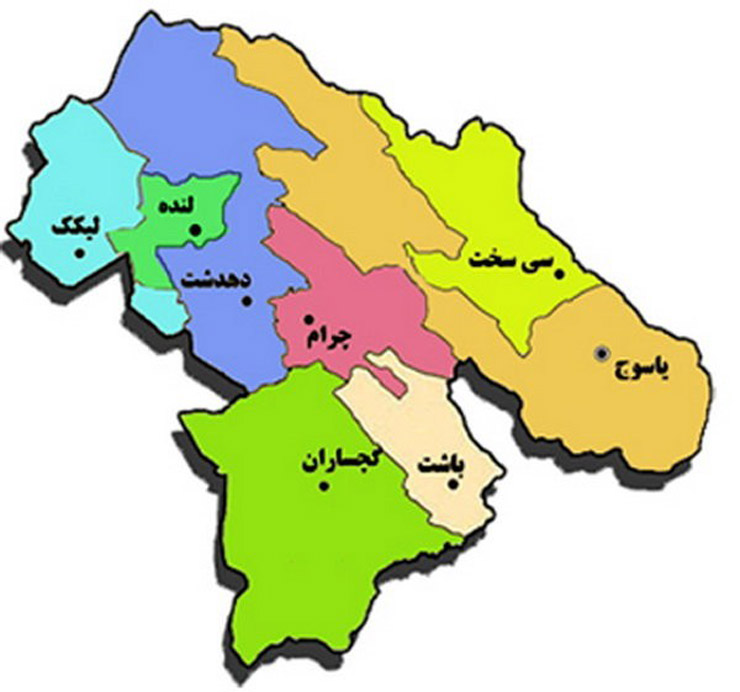 استان کهگیلویه و بویراحمد 1 نقشه استان کهگیلویه و بویراحمد