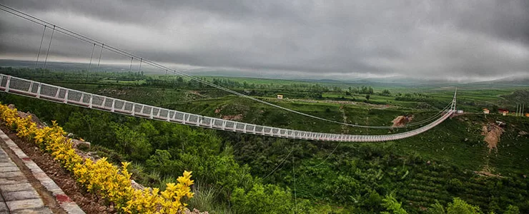 پل معلق مشگین شهر اردبیل، هیجان شیشه ای در ارتفاع 80 متری