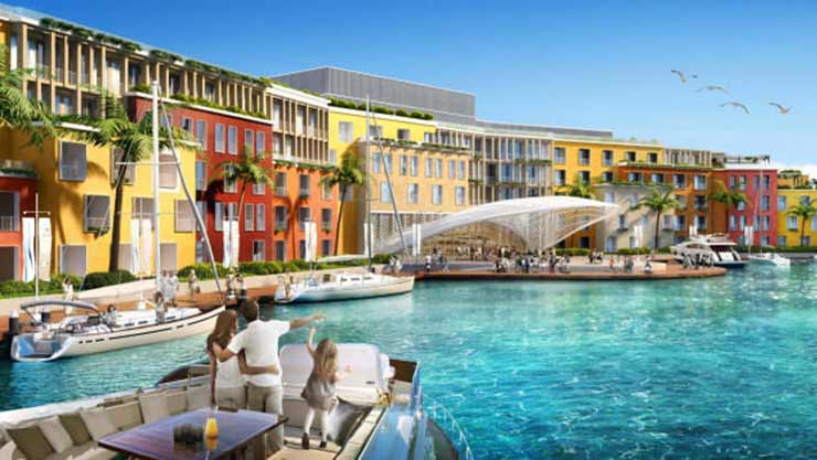 A rendering of the Portofino resort
