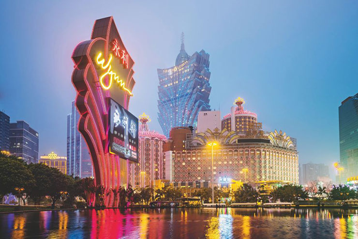 MACAU'S NEON LIT SITE