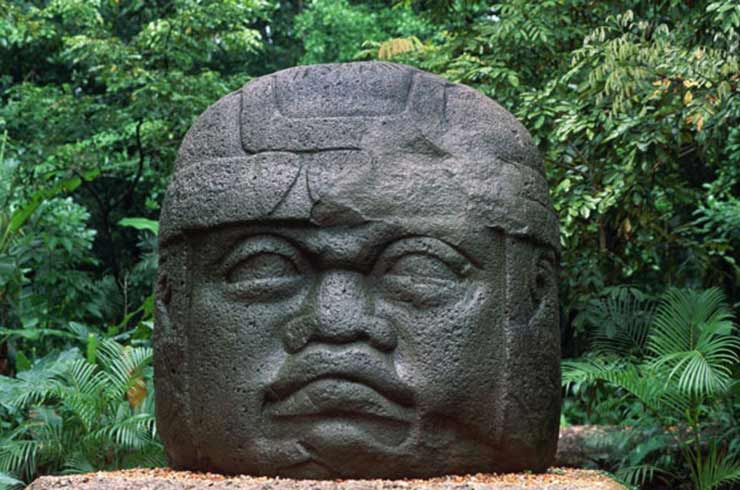 The Olmec stone heads of Mexico