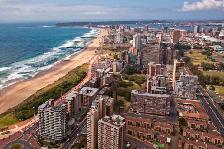 A beach in Durban, South Africa.