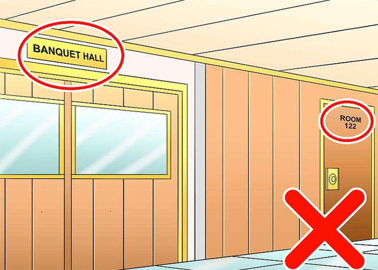 Avoid a room by the pool or above the banquet hall