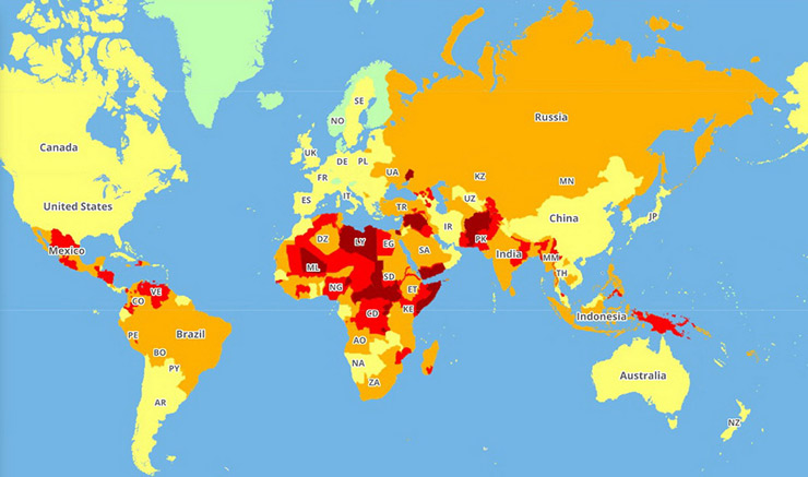 MOST DANGEROUS COUNTRIES