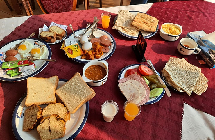 منوی صبحانه هتل پارمیس کیش