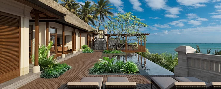 سنگ تمام گذاشتن هتل خلیج چهار فصل جیمباران در بالی