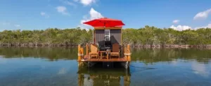 این خانه شناور کوچک در فلوریدا کیز یک بهشت واقعی قابل اجاره است