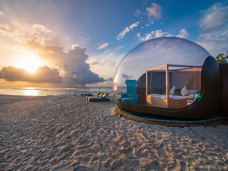 bubble in the Maldives