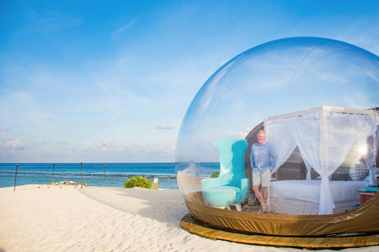 bubble in the Maldives