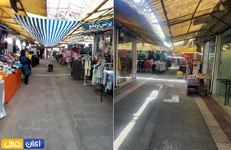 مراکز خرید بندر انزلی؛ معرفی بازارها و پاساژهای انزلی + عکس 14 دو تصویر از بازار قدیمی منطقه آزاد حسن رود بندر انزلی