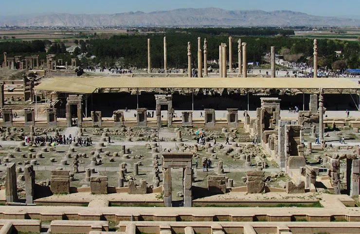 تخت جمشید از نمای بالا 