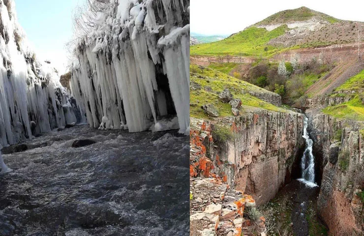 جهنم دره در تابستان و زمستان