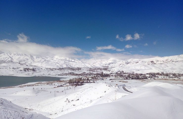 روستای سله بن در زمستان 