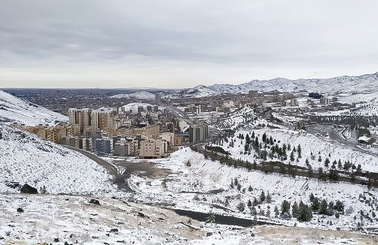 پارک خورشید مشهد در زمستان 