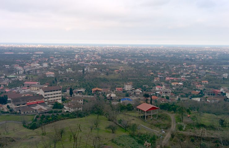 روستای قلعه گردن تنکابن از نمای بالا