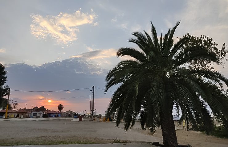 غروب آفتاب در ساحل خزرآباد