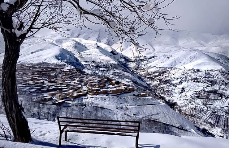 طبیعت برفی روستای سیور