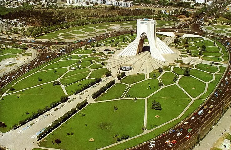 برج آزادی از نمای بالا 