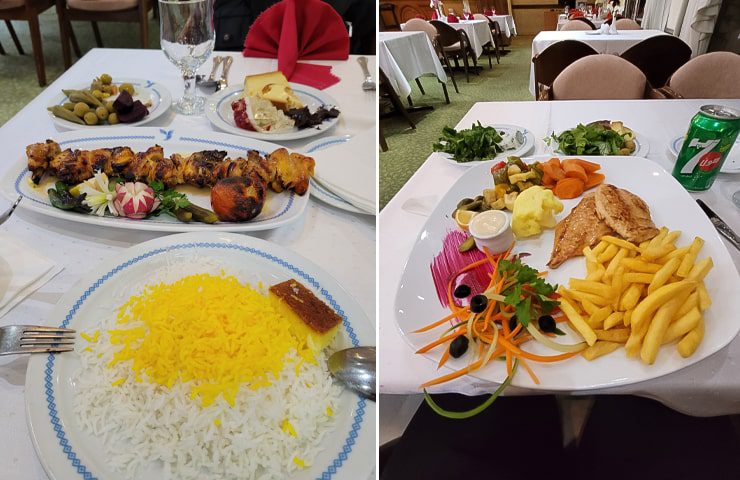 منوی ناهار و شام رستوران هتل هما 2 مشهد
