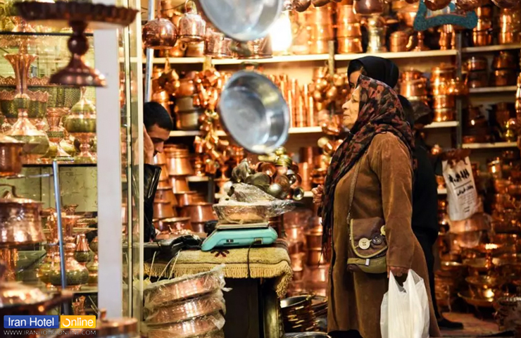 تصویری از بازار سنتی و قدیمی مسگرهای شیراز 