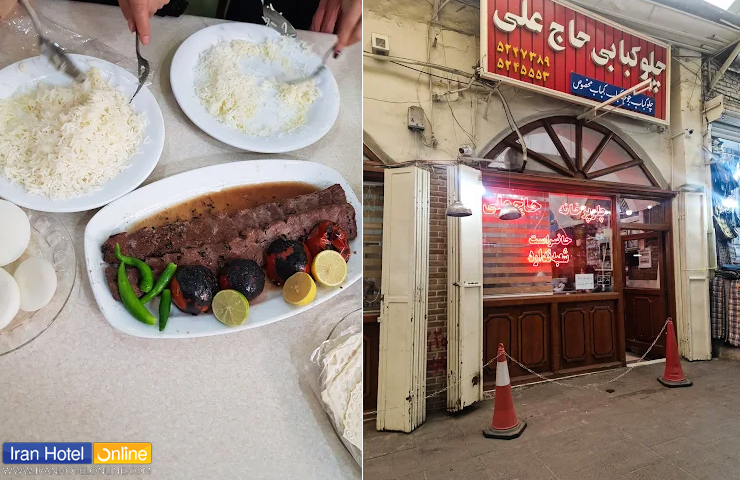 بهترین رستوران های تبریز از نظر مردم کدامند؟ معرفی بهترین رستورانهای لاکچری و سنتی تبریز 16 نمای رستوران حاج علی در دل بازار و تصویری از کباب های لذیذ آن