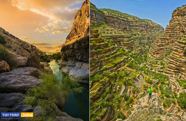 تنگه های لرستان؛ ماجراجویی در پیچ و تابهای پیکر طبیعت 1 تصویر تنگه لی لی در سمت راست، و تنگه شیرز در سمت چپ از زیباترین تنگه های لرستان