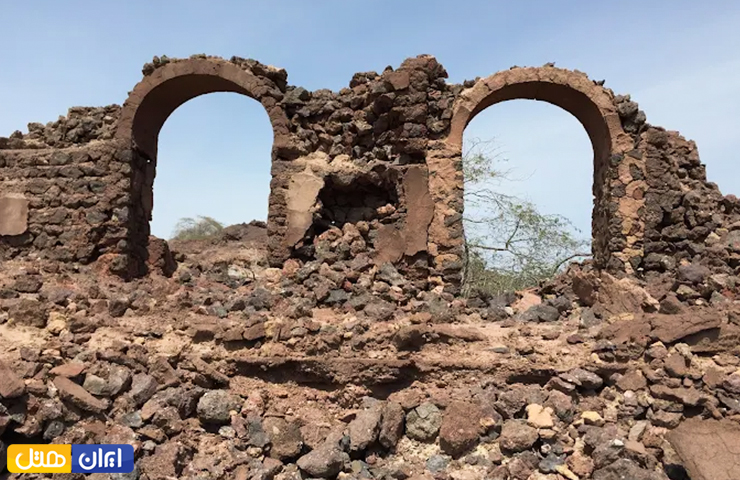 عکسی از بقای خانه تاریخی بی بی گل از خانه‌های قدیمی جزیره هرمز