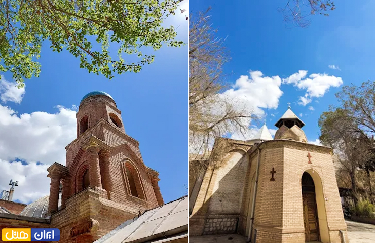 جاهای دیدنی قزوین، از الموت پر رمز و راز تا طبیعت چشمنواز 28 نمای زیبای از پایین کلیسای رفیع در هوای ابری و پاک بهاری