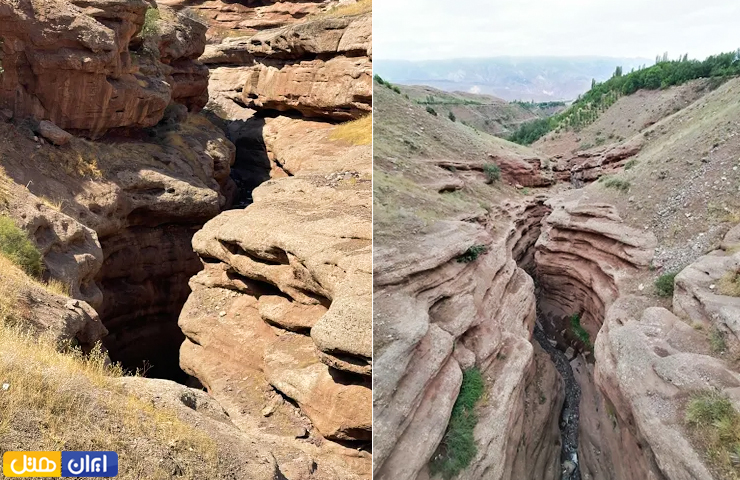 جاهای دیدنی قزوین، از الموت پر رمز و راز تا طبیعت چشمنواز 29 دو تصویر چشمنواز از دره گرماگلو قزوین و رودخانه زیبا در دل آن