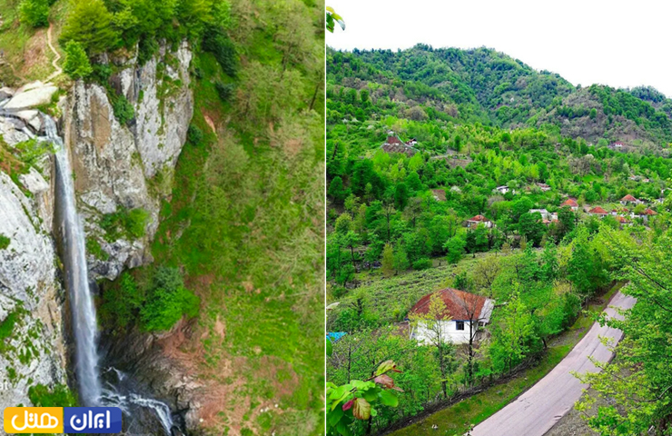 دو تصویر بهشتی از روستای سرسبز و رویایی کوته کومه در فصل بهار و تابستان