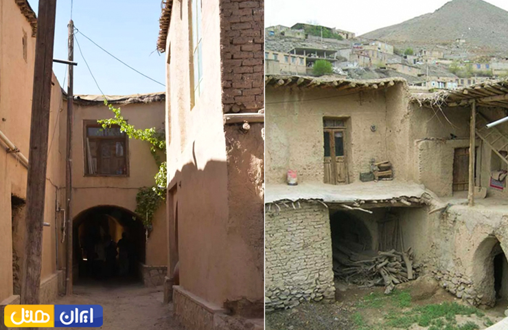 خانه‌های روستای با بافت سنتی و قدیمی در جاذبه تاریخی روستای یاسه چای