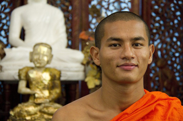 A young Thai monk
