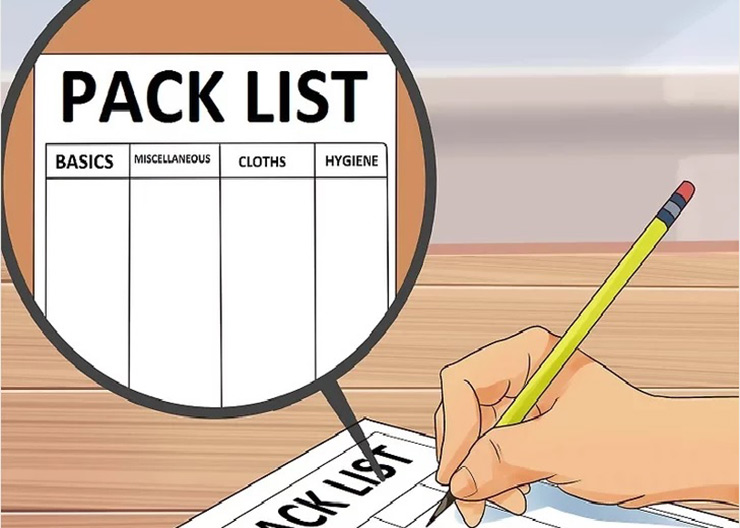 Make a packing list