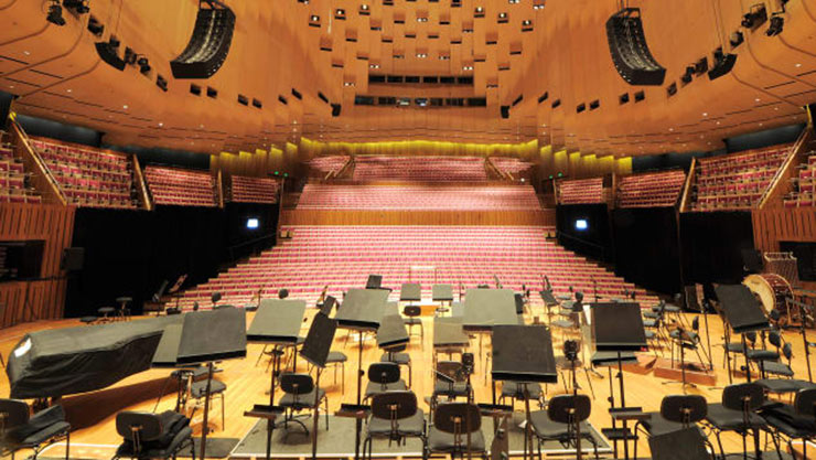 Inside the Sydney Opera House.