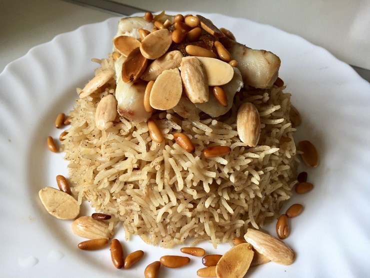 ماهی آجیل | fish rice and nuts