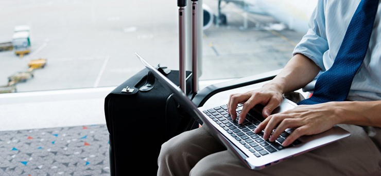 laptop on travel